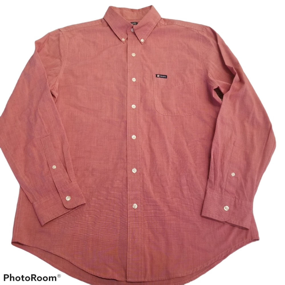 (M) Chaps Men's Dress Shirt Occasion Classic Fancy Formal Office Academia